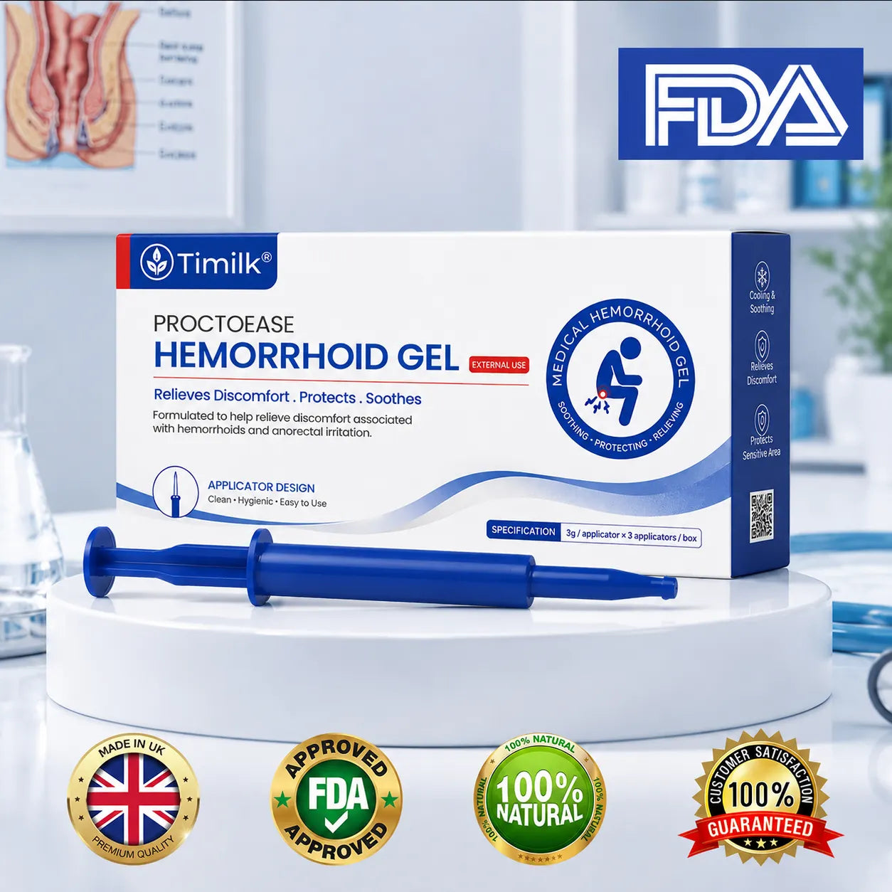 Timilk® ProctoEase Hemorrhoid Gel.