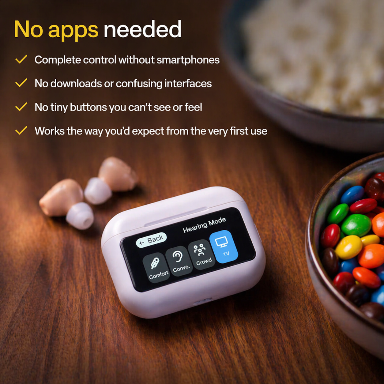 Simple hearing aid controls