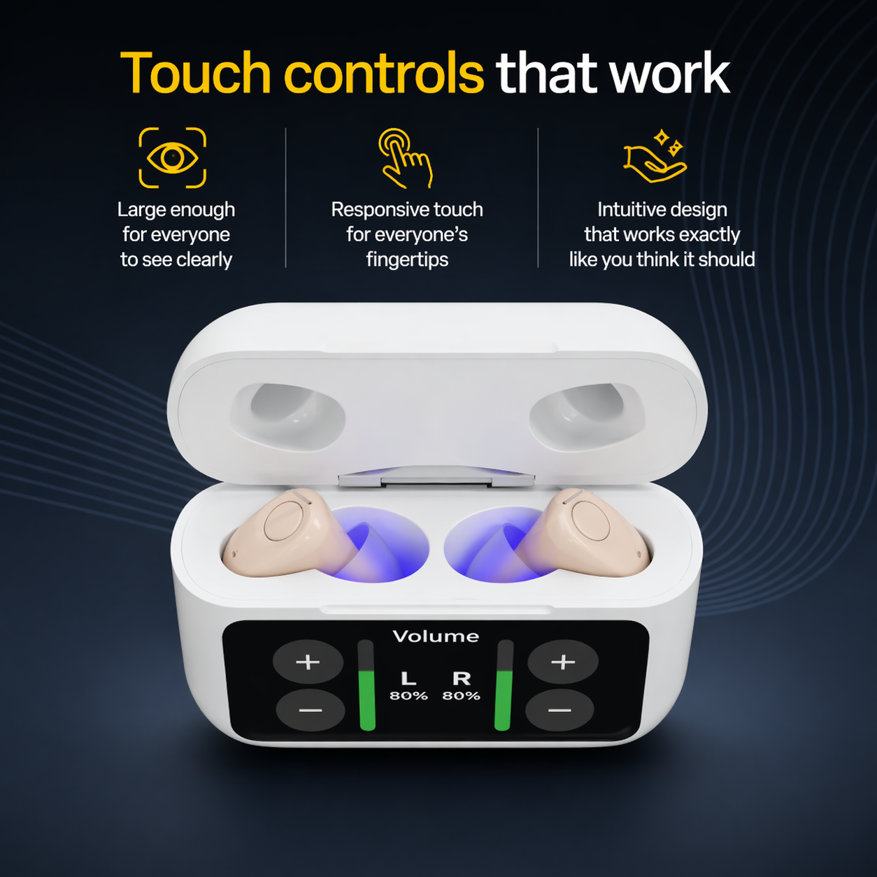 Smart hearing aid charging case