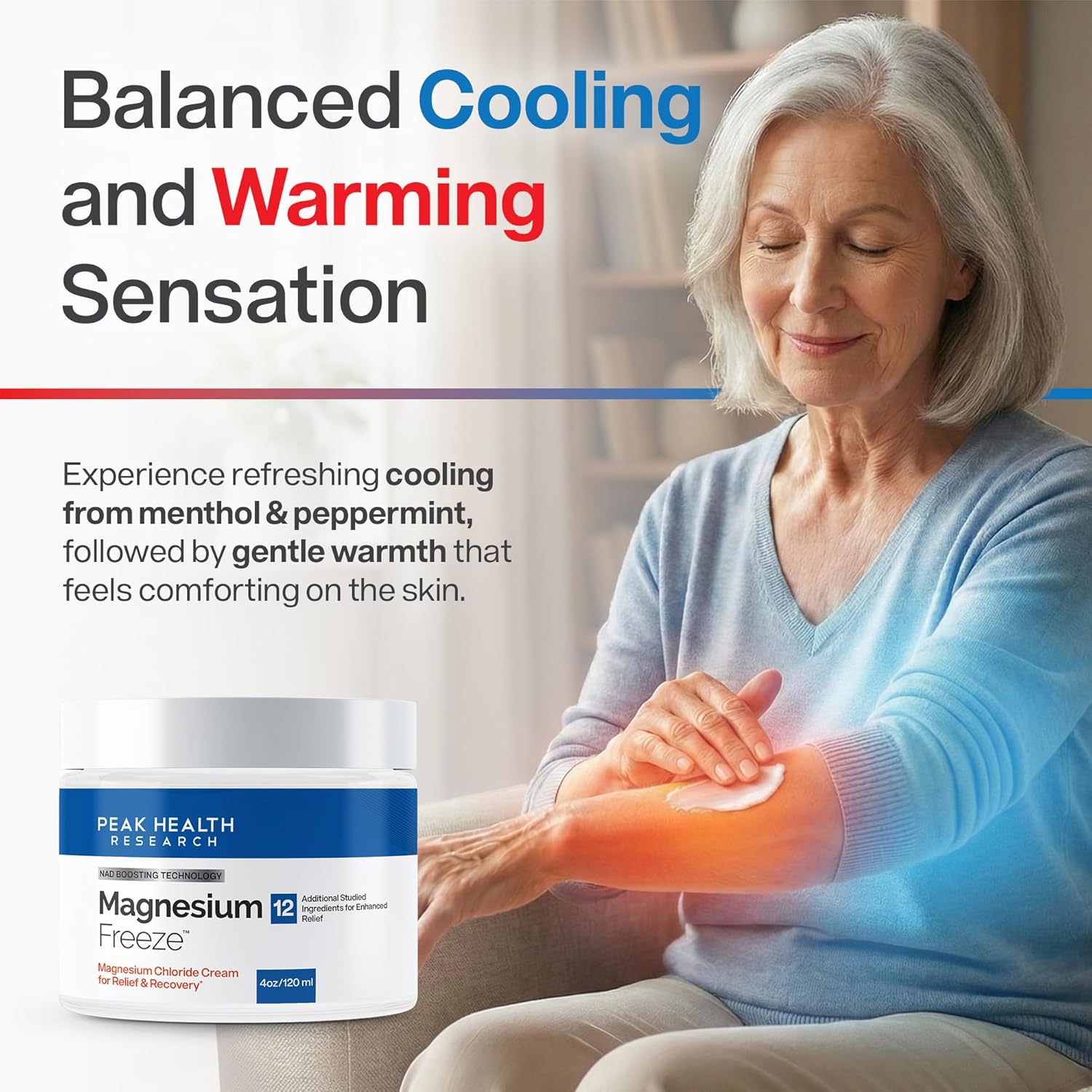 Magnesium Freeze cooling and warming topical cream